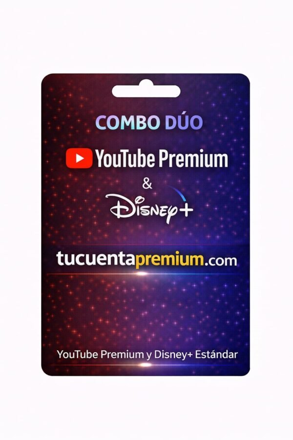 Combo Disneyplus estandar + Youtube premium