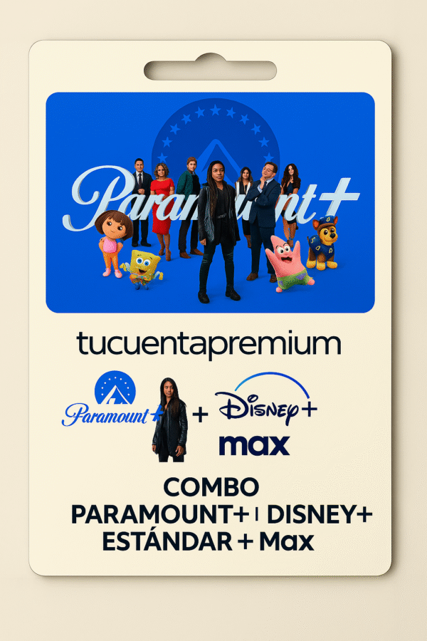 Combo Paramount+ + DisneyEstándar + Max