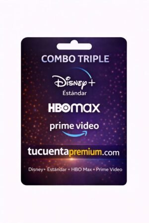Combo Disney plus estandar + HBOmax + Prime video