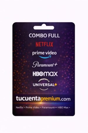 Combo Full – 5 Plataformas Netflix-PrimeVideo-Paramount-HBOMax-Universal+