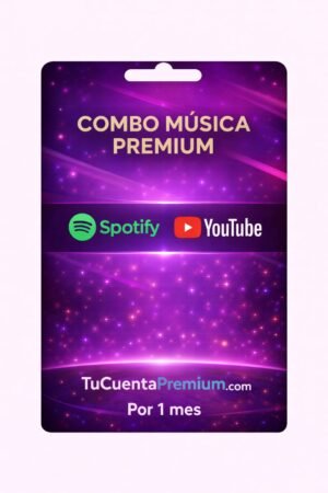 Combo Musica premium spotify +youtube premium x 1 mes